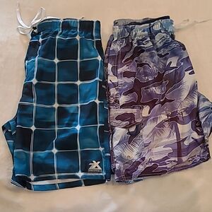 Bundle of 2 pairs men's swimming trunks sz XL